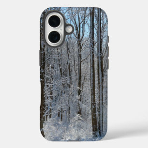 Coque Pour iPhone 16 Forêt de peupliers enneigés I 