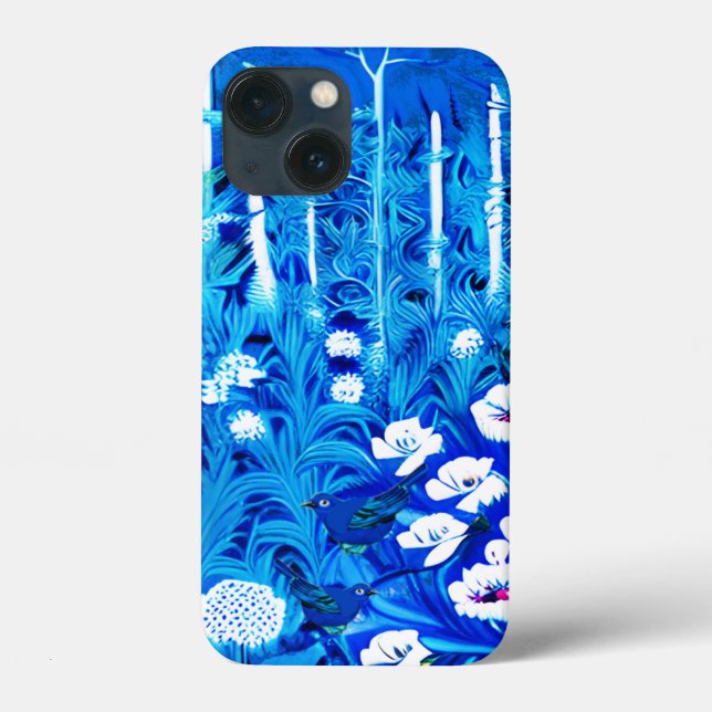 Coques Case-Mate iPhone Forêt d'Imaginaires avec fleurs et oiseaux (Verso)