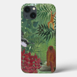 iPhone 13 Coque Forêt tropicale avec Monkeys, 1910 (huile sur la