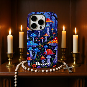 Coques iPhone 16 Pro Forêt vibrante de champignons