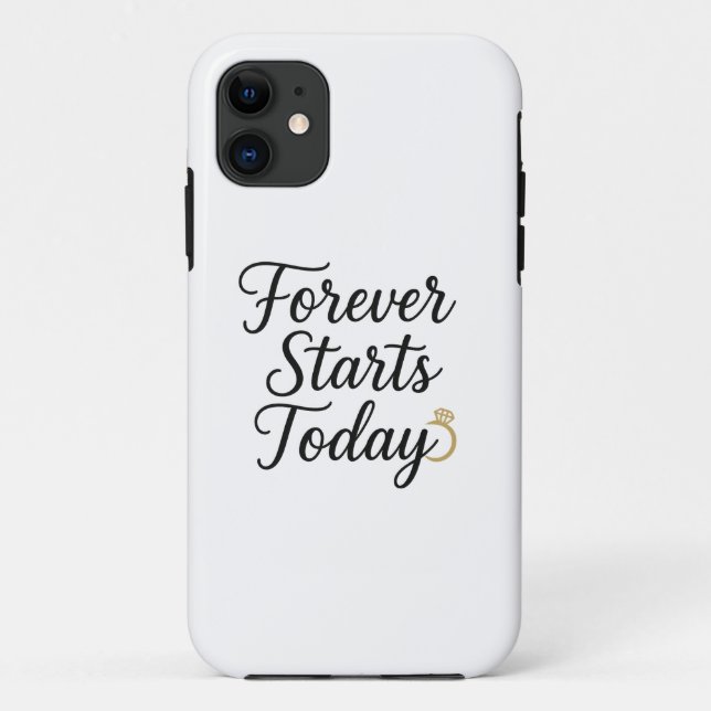 Coques Case-Mate iPhone Forever Commence aujourd'hui - Mariage romantique  (Dos)