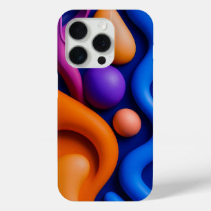 Coque iPhone 15 Pro Formes 3D Abstraites dynamiques