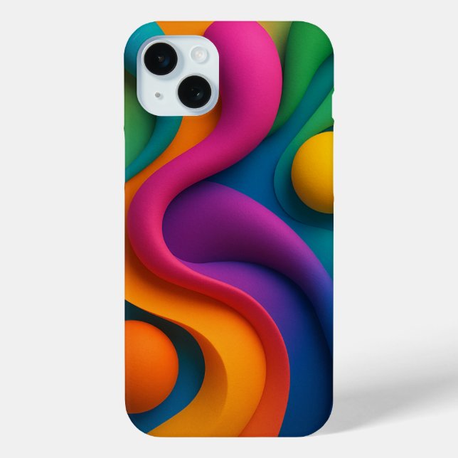 Coques Case-Mate iPhone Formes 3D Abstraites dynamiques (Verso)