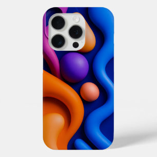 Coque iPhone 15 Pro Formes 3D Abstraites dynamiques