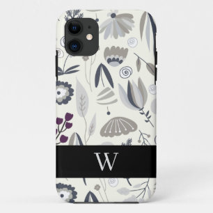 Case-Mate iPhone Case Formes Abstraites noires et blanches Monogrammes