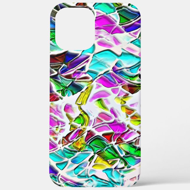 Coques Case-Mate iPhone Formes abstraites très colorées flottant dans le r (Verso)