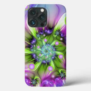 Case-Mate iPhone Case Formes arrondies de spirale colorées Art fractal A