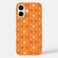 Formes Boho vintage Motif en orange et jaune