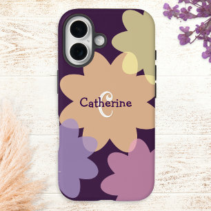 Coque Pour iPhone 16 Formes de Fleurs Rétro Super Monogramme