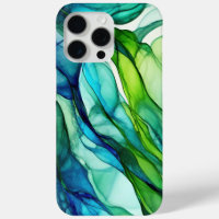 Formes en vert et bleu