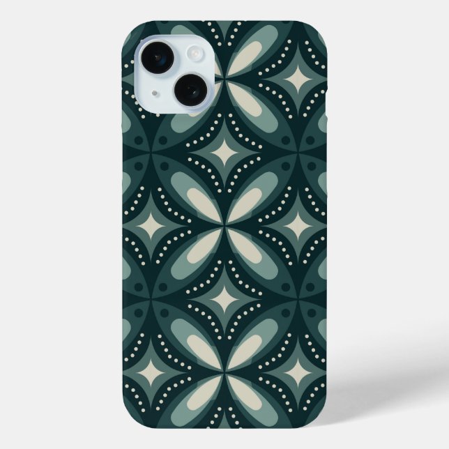 Coques Case-Mate iPhone formes vertes rétro (Verso)