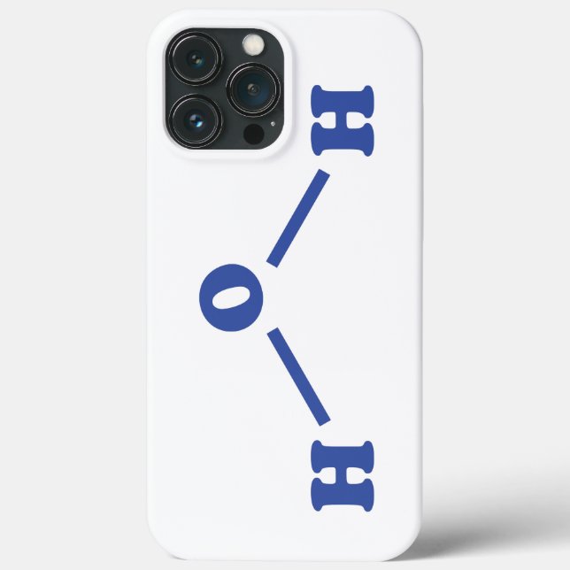 Coques Case-Mate iPhone Formule chimique moléculaire de l'eau (Verso)