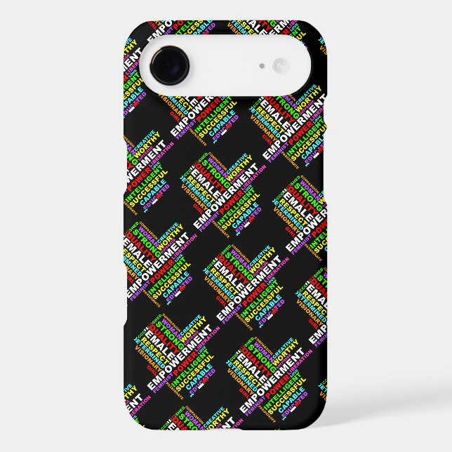 Coques Case-Mate iPhone Forte femme Word Cloud (Verso)