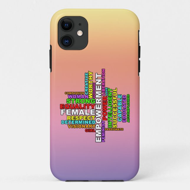 Coques Case-Mate iPhone Forte femme Word Cloud (Dos)
