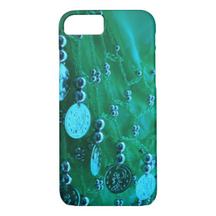 Case-Mate iPhone Case Foulard de danse du ventre avec pièces bleu vert