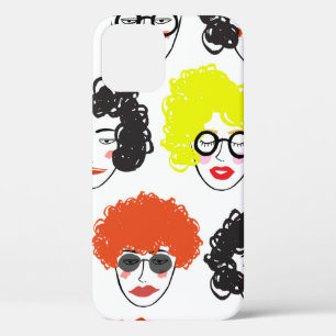 Case-Mate iPhone Case Foule de gens drôles, arrière - plan sans couture