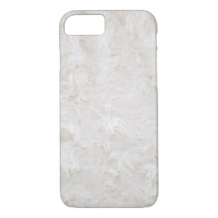 Coque iPhone 7 fourrure blanche