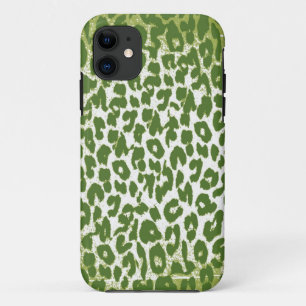 Coque Case-Mate Pour iPhone Fourrure Empreinte de léopard vintage avec vert