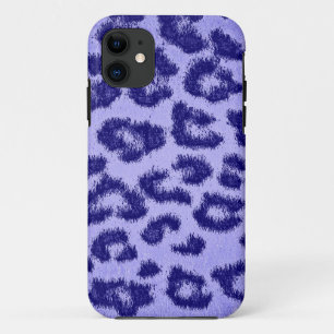 Coque Case-Mate Pour iPhone Fourrure pourpre bleue de peau d'empreinte de