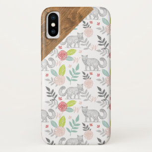 Case-Mate iPhone Case Fox de forêt de région boisée et monogramme floral