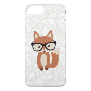 Coque iPhone 7 Fox w/Glasses de bébé de hippie
