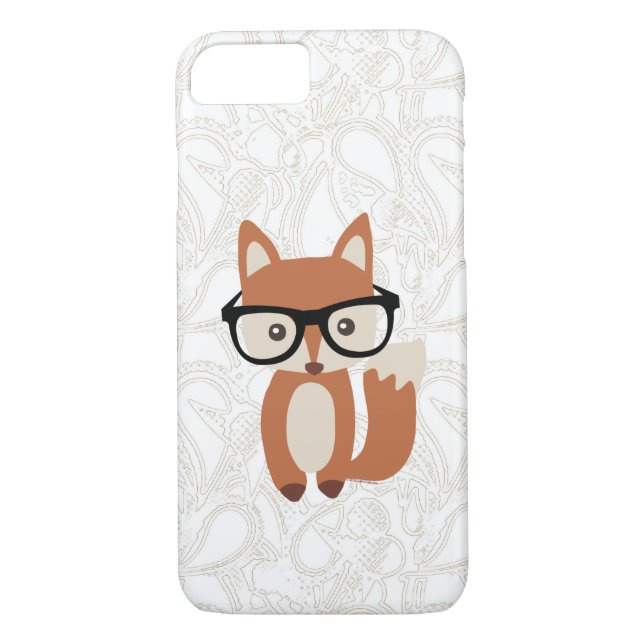 Coques Case-Mate iPhone Fox w/Glasses de bébé de hippie (Dos)