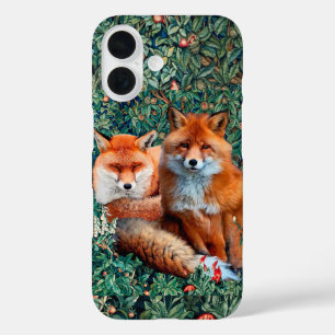 COQUE POUR iPhone 16 FOXES ROUGES PARMI LA VERDURE, LE FOLIAGE ET LES F