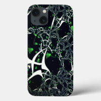 Fracale blanche imparfaite sur l'espace noir, tric