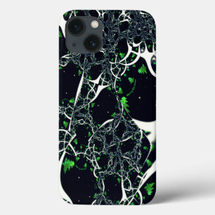 Case-Mate iPhone Case Fracale blanche imparfaite sur l'espace noir, tric