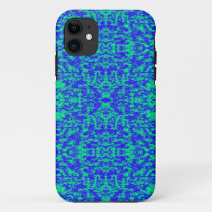 Coques Pour iPhone Fractage Abstrait En Bleu Et Vert