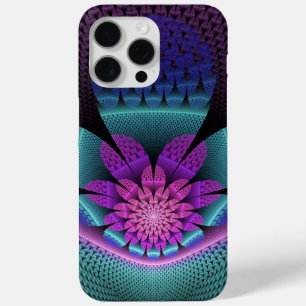 Coque iPhone 15 Pro Max Fractal Imaginaire coloré à motif inhabituel