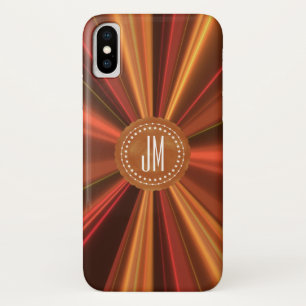 Case-Mate iPhone Case Fractale Abstraite en cuivre monogramme