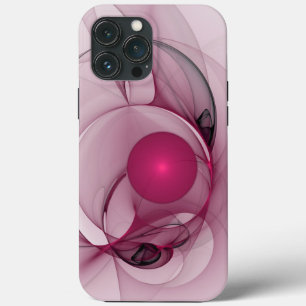 Case-Mate iPhone Case Fractale balançante, Art abstrait moderne rose bai