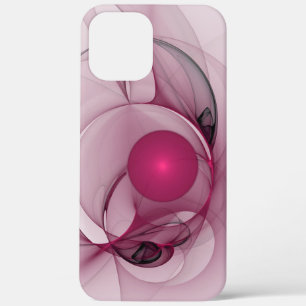Case-Mate iPhone Case Fractale Balançante, Art Abstrait Moderne Rose Ber