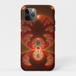 Case-Mate iPhone Case Fractale moderne abstraite lumineuse orange rouge