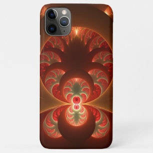Case-Mate iPhone Case Fractale orange rouge moderne abstraite lumineuse