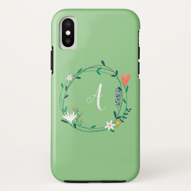 Coques Case-Mate iPhone Fraîche printemps Floral Garland Personnalisé (Dos)