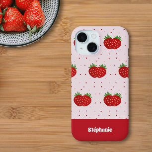 Coque Pour iPhone 15 Fraise