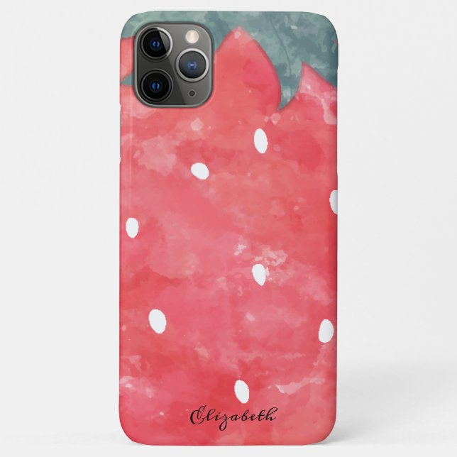 Coques Case-Mate iPhone Fraise d'aquarelle mignonne (Dos)