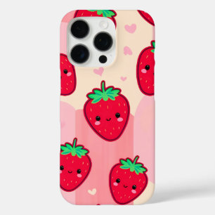 Coques iPhone 16 Pro Fraise souriante aux joues roses