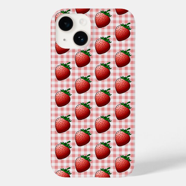 Coques Case-Mate iPhone Fraises Rouges (Verso)