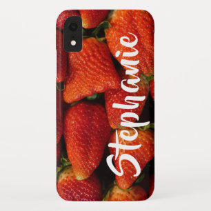 Case-Mate iPhone Case Fraises rouges Nom personnalisé