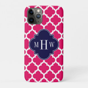 Case-Mate iPhone Case Framboise Wharo Marocain #5 Marine 3 Monogramme in