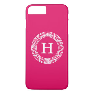 Coque Case-Mate Pour iPhone Framboise Wht Grille Grecque Cadre De Rand Premier