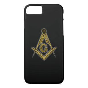 Case-Mate iPhone Case Franc-maçon (noir et or)