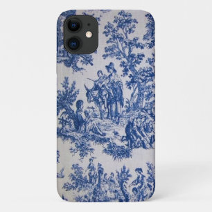 Case-Mate iPhone Case Française toile de jouy bleu et blanc élégant