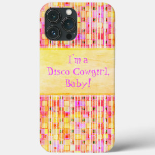 Case-Mate iPhone Case Frange de cow-girl disco jaune et rose