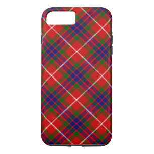 Coque iPhone 7 Plus Fraser tartan rouge vert bleu violet plaid