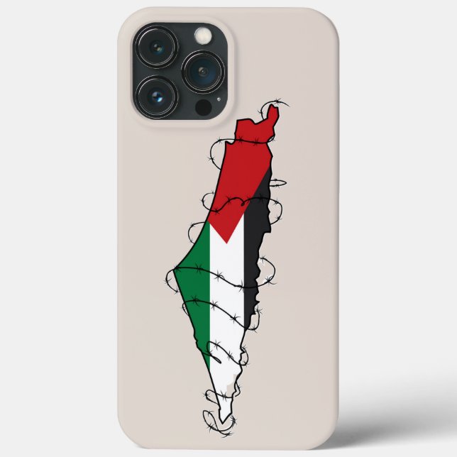 Coques Case-Mate iPhone Free Palestine Barbared Wire Map Liberté palestini (Verso)