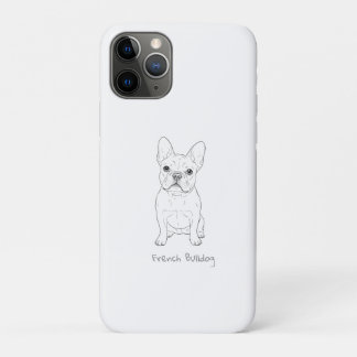 Case-Mate iPhone Case French Bulldog Minimalist Line Art - Front and Bac